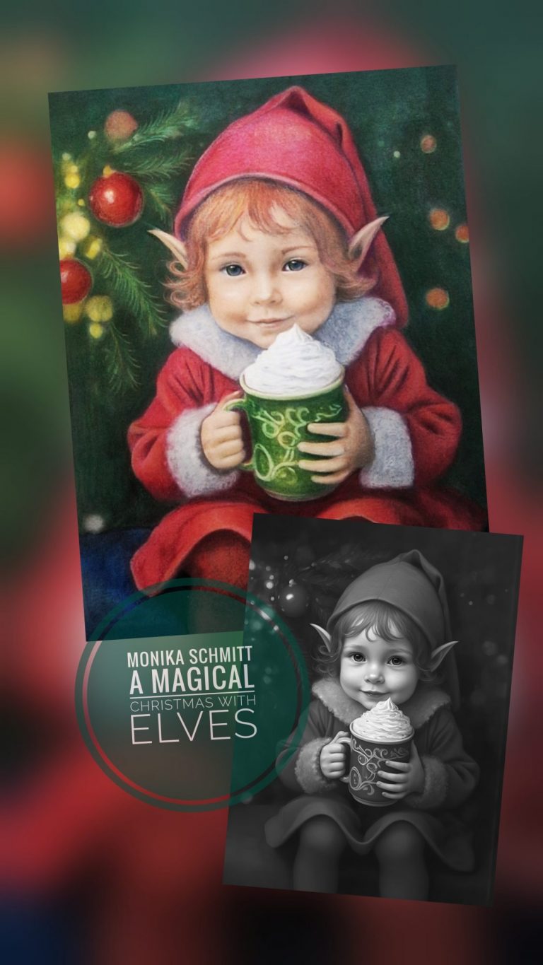 Malbuch Zauberhafte Elfenweihnacht von Monika Schmitt, www.monikaschmitt.de