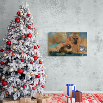 Hund und Katzen Christmas © Monika Schmitt